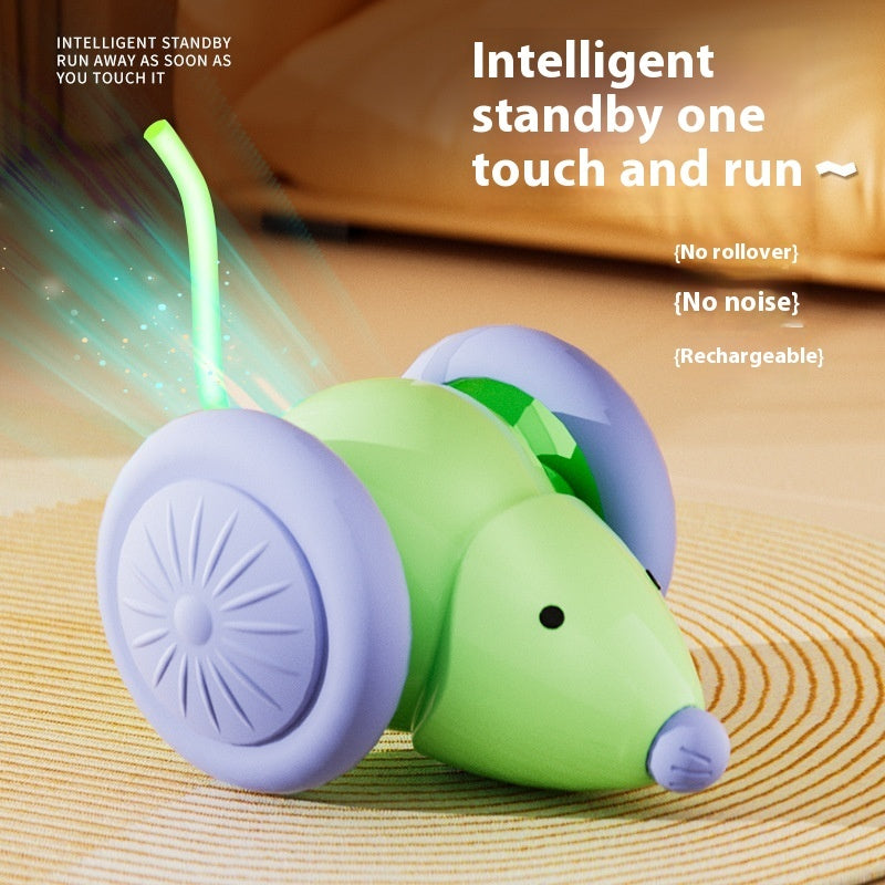 Smart Electric Cat Toy Car – Mouse Teaser with Obstacle Avoidance