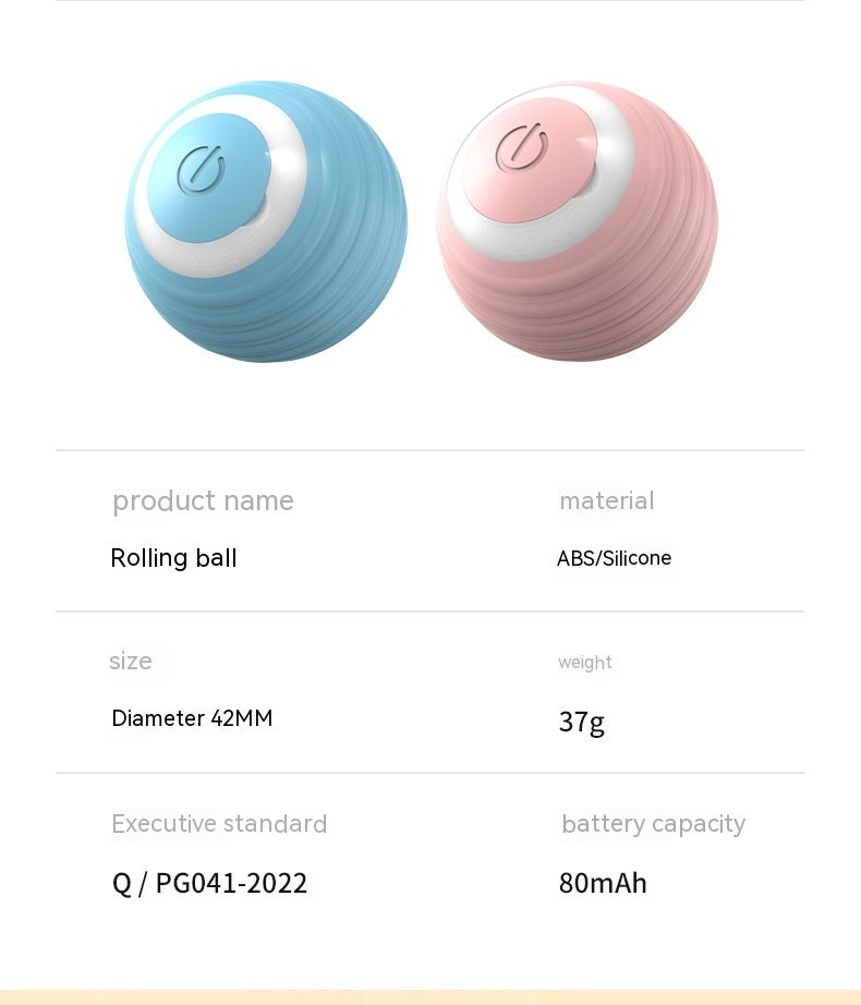 Interactive Smart Ball for Indoor Cats – Rolls & Bounces Automatically