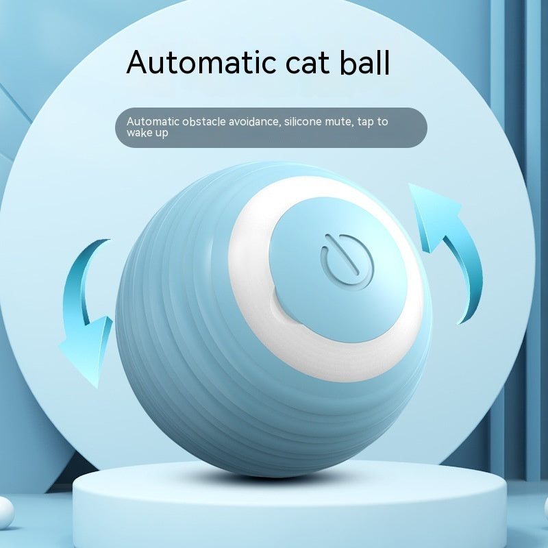Interactive Smart Ball for Indoor Cats – Rolls & Bounces Automatically