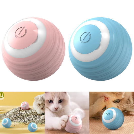 Interactive Smart Ball for Indoor Cats – Rolls & Bounces Automatically